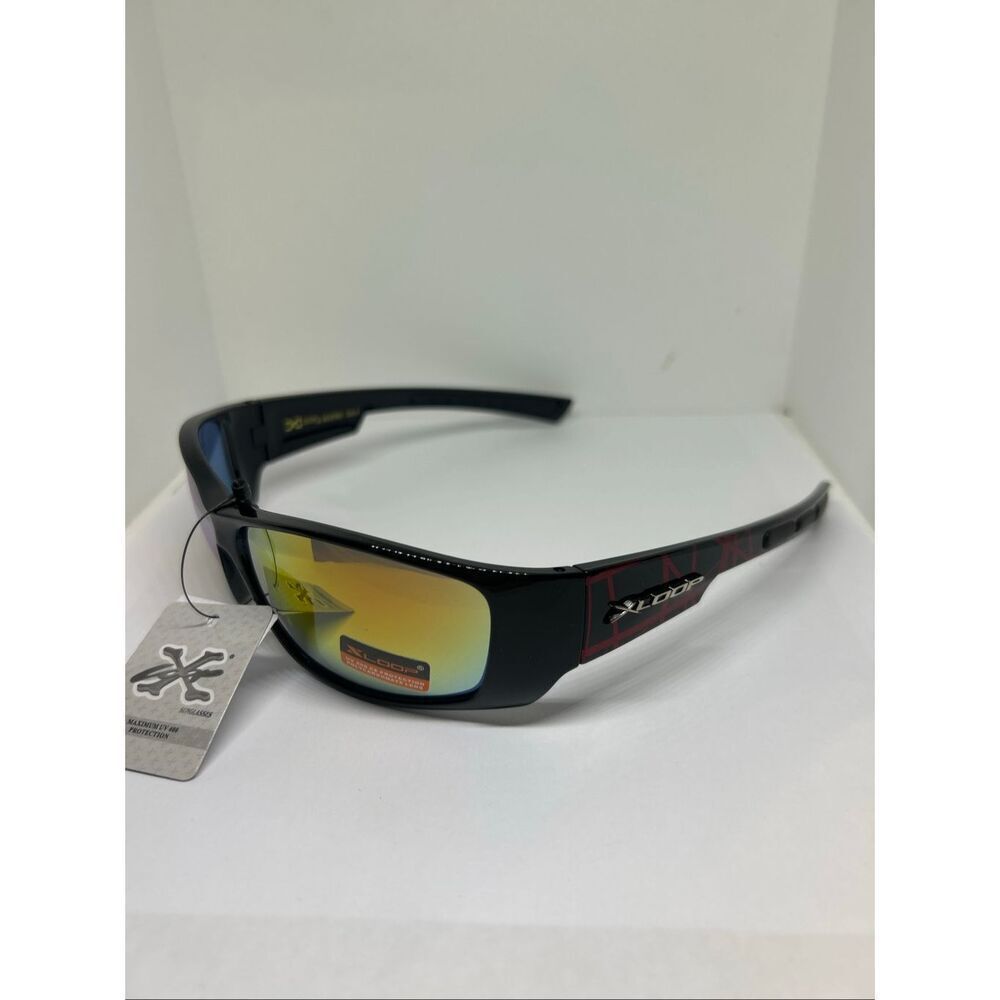 X-Loop Wrap Around Sunglasses Mirrored Lens UV400 Protection